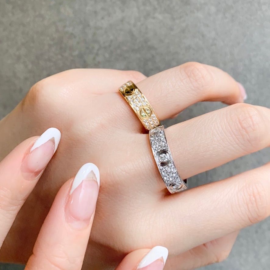 カルティエ ミニラブリング 13号 YG ダイヤ 13 53 K18YG 保証書付】カルティエ ラブリング 13号 YG ダイヤ 13 53 K18YG