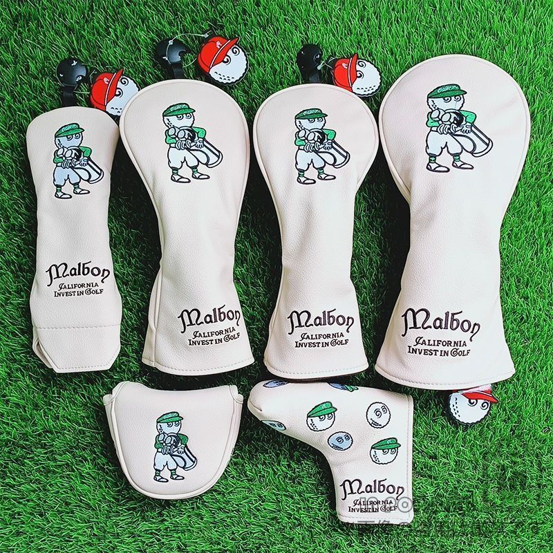 【人気商品】malbon golf マルボンゴルフ ヘッドカバー 6点セット ゴルフ