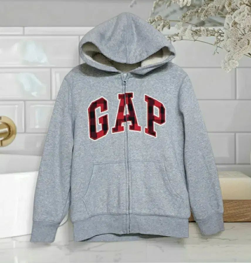 【雷市場（ポンジャン）商品韓国直送】 130 GAP(ギャップ) キッズ フード ジップアップ ブルゾン 裏起毛 トゥイーン 8 税金 9 男児 女児