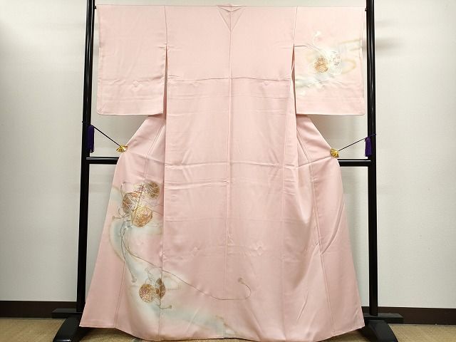 平和屋1■訪問着　鼓飛鶴吉祥花文　暈し染め　金銀彩　やまと誂製　逸品　CAAH3010ze