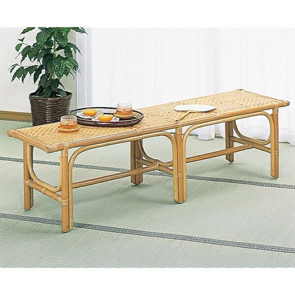 籐 ベンチ 幅150cm イス チェア ダイニングベンチ Y882 完成品 縁側 夏 ラタン 今枝商店 リビング なごみ 軽量 コンパクト 和室