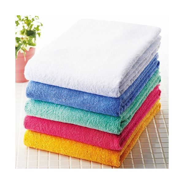 まとめ 業務用スレン バスタオルライトブルー 1枚 ×10セット