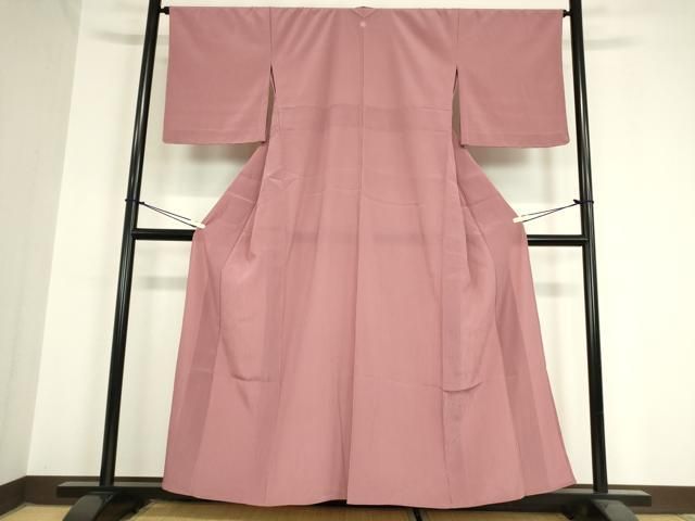 平和屋着物 洗える最 着物 英 はなぶさ謹製 色無地 単衣 梅鼠色 DAAX3051az