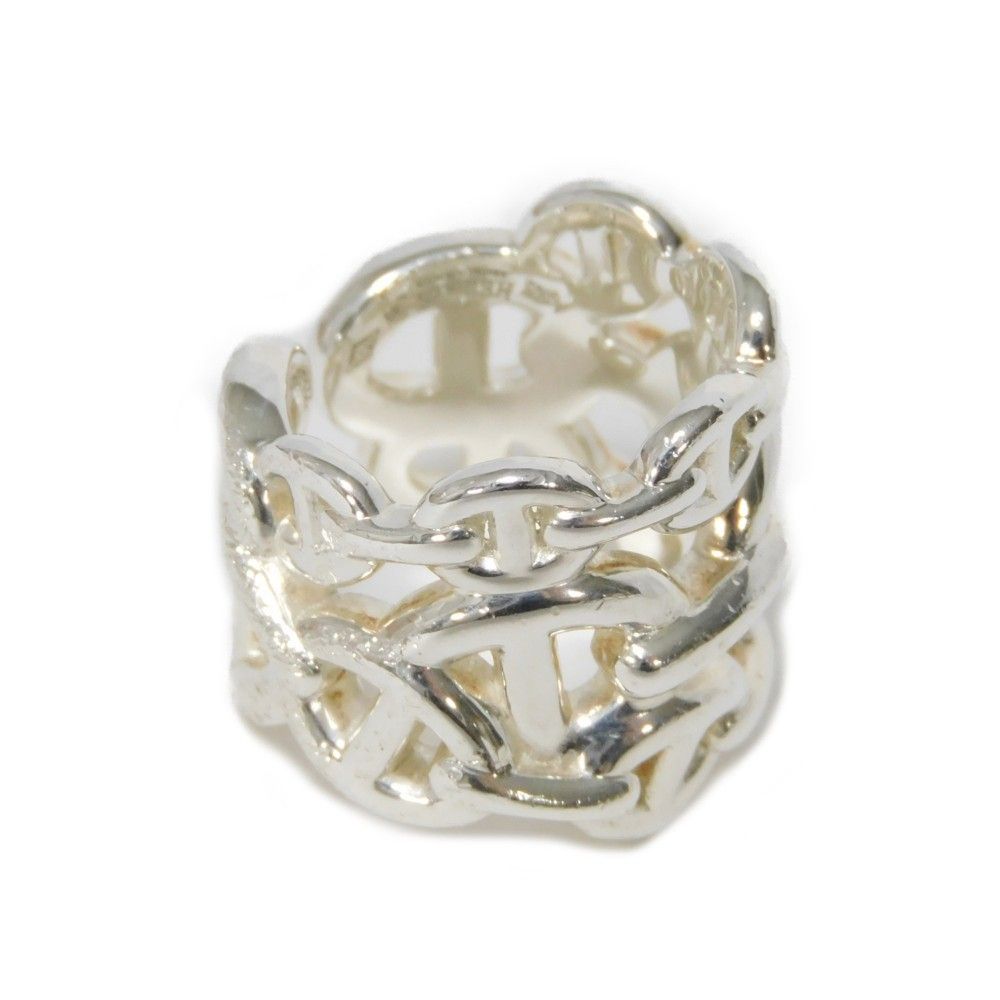 HERMES シェーヌダンクル アンシェネリング　シルバー　56 新品 HERMES シェーヌダンクル アンシェネ GM 56サイズ リング