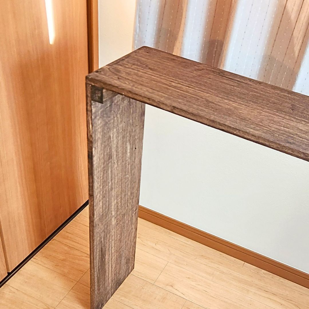 個数限定】新生活を彩る/古材風/カウンターテーブル/フラワースタンド