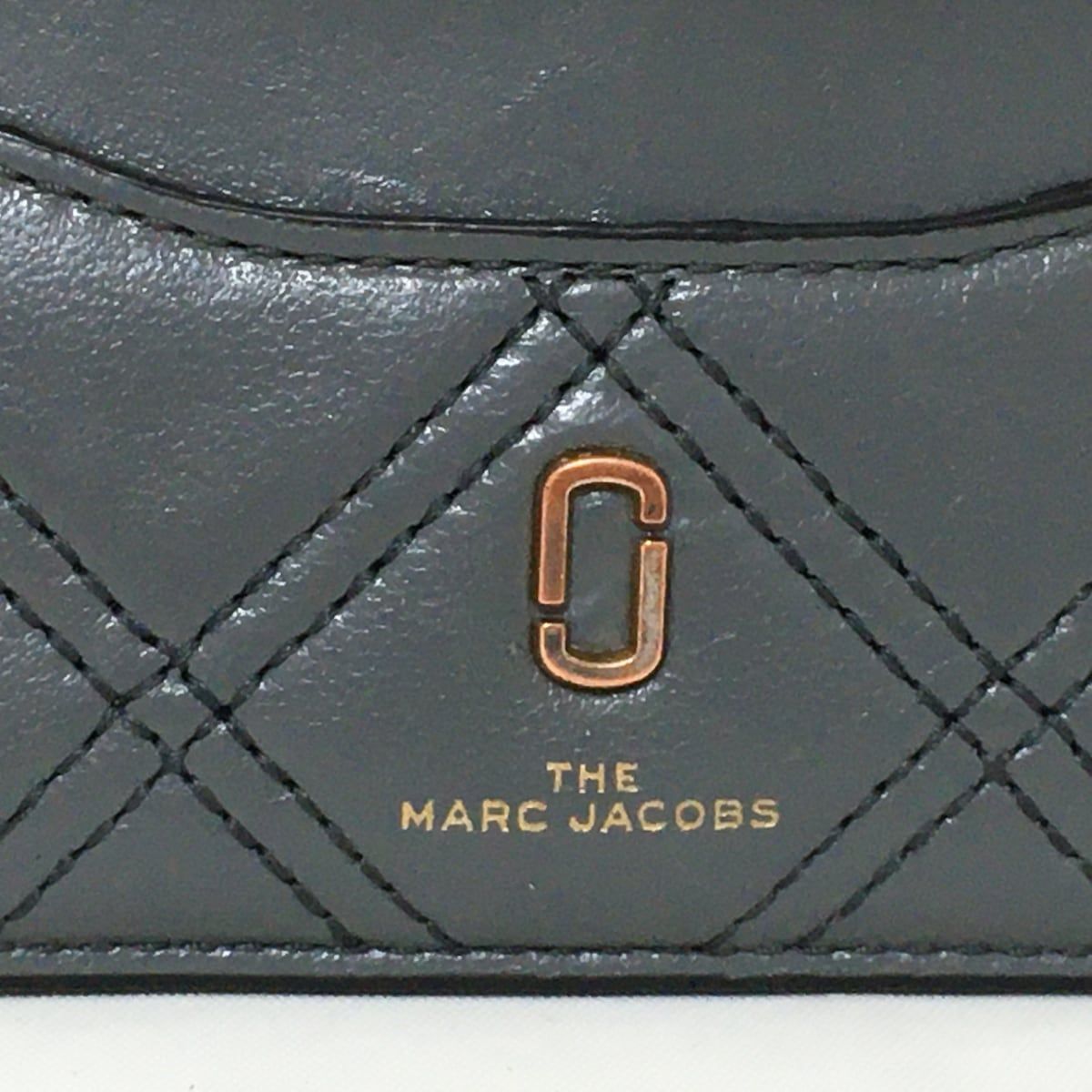 MARC JACOBS(マークジェイコブス) カードケース - グレー レザー