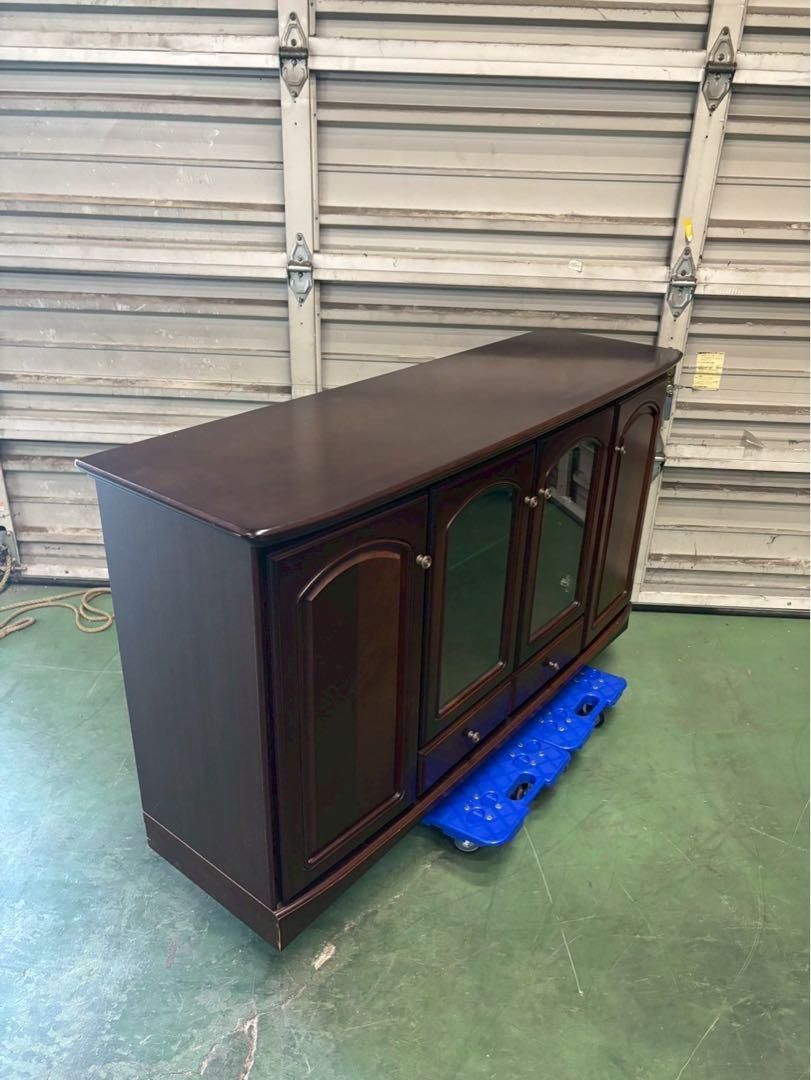 成約済み】マルニ木工 サイドボード 照明付き 茶色 高級家具