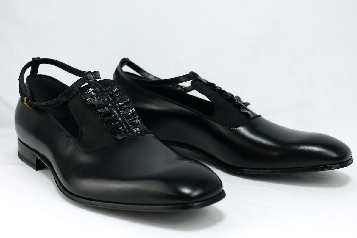 GUCCI グッチ MARY JANES メリージェーン SHEZAN GROSS GRAIN レザー