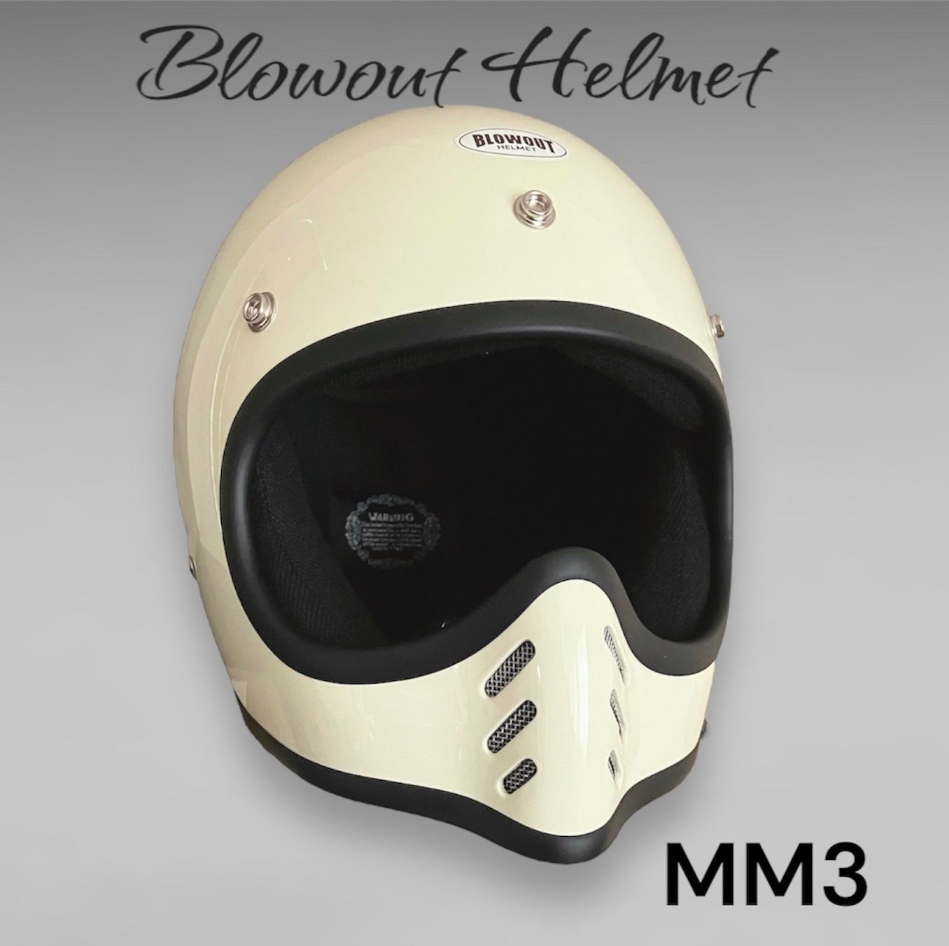 Blowout MM3 ヘルメット ホワイト アイボリー MTX ミニモト