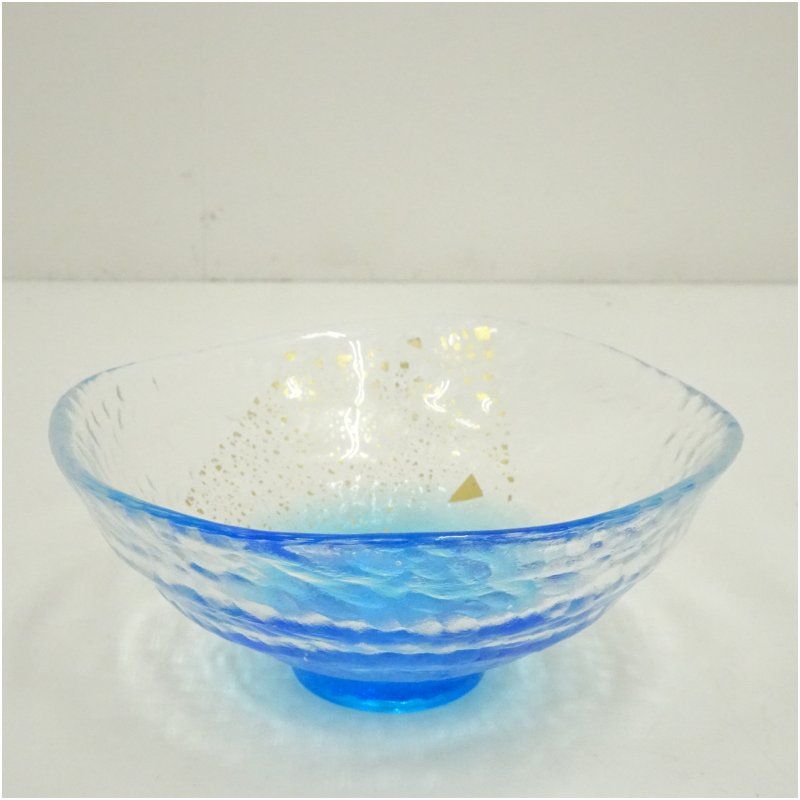 ガラス金箔ちらし茶碗（箱付） 茶道 抹茶 硝子 おしゃれ 抹茶茶碗 抹茶