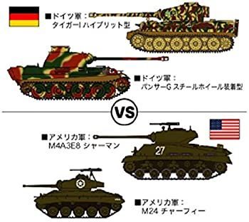 中古】 ハセガワ 1/72 ドイツ陸軍 タイガーI & パンサーG VS M4A4E8