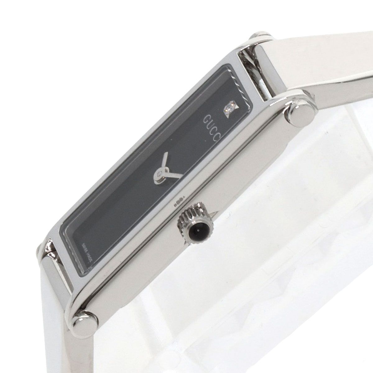 GUCCI グッチ 1500L スクエアフェイス 1P ダイヤモンド 腕時計 SS SS  