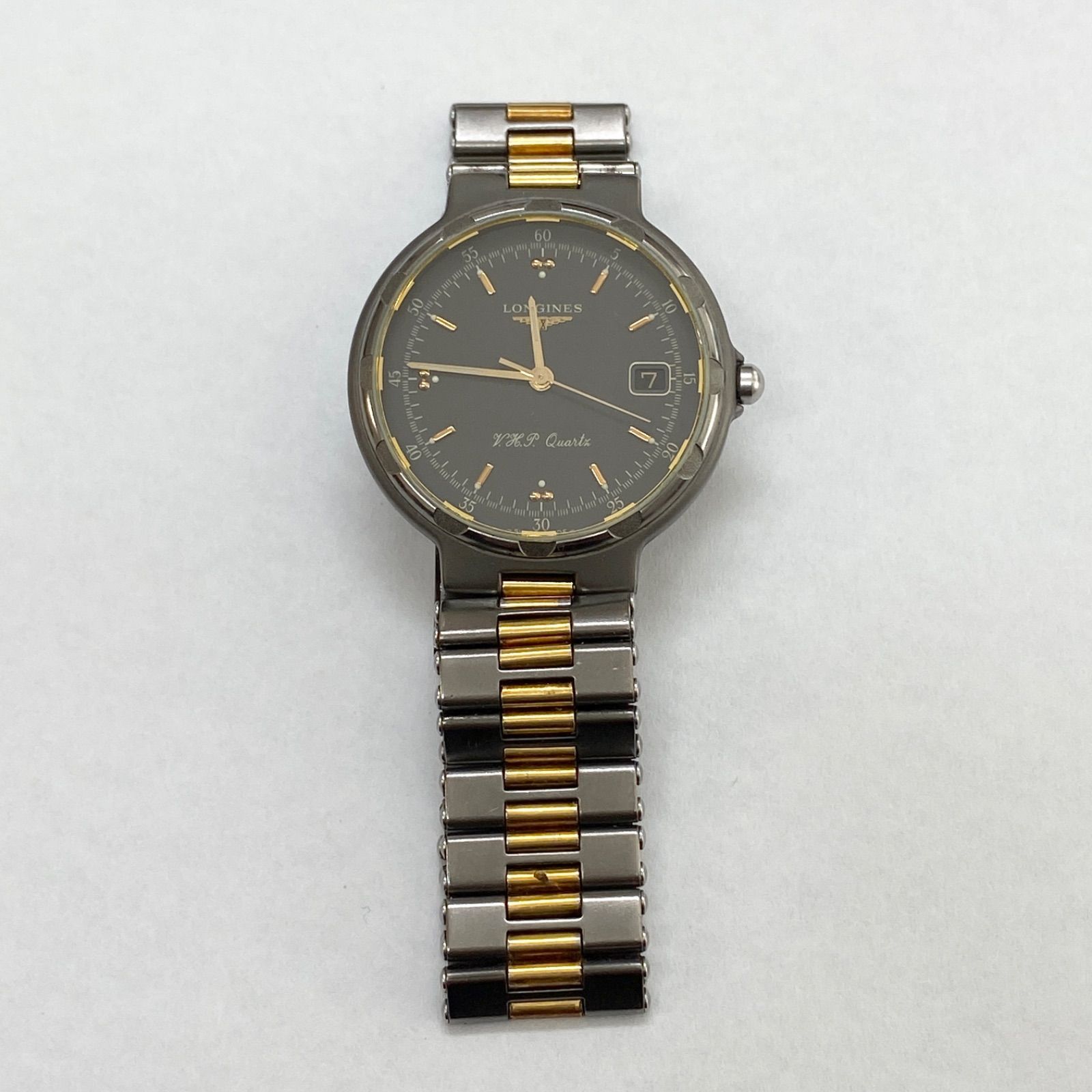 電池交換済み‼️ LONGINES ロンジン コンクエスト ボーイズ 腕時計 電池交換済 LONGINES ロンジン コンクエスト クロノグラフ  L3.700.4 デイト 黒 ブラック SS ステンレス メンズ クォーツ 【6ヶ月保証】【腕時計】【中古】 コンクエスト  クロノグラフ[L3.835.4.72.6 ...