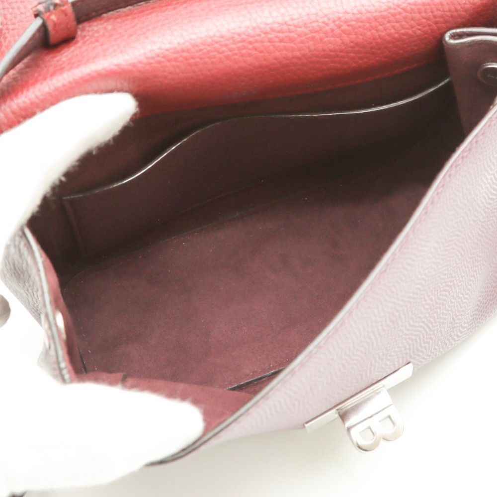 BALLY バリー ハンドバッグ ターンロック レザー ボルドー