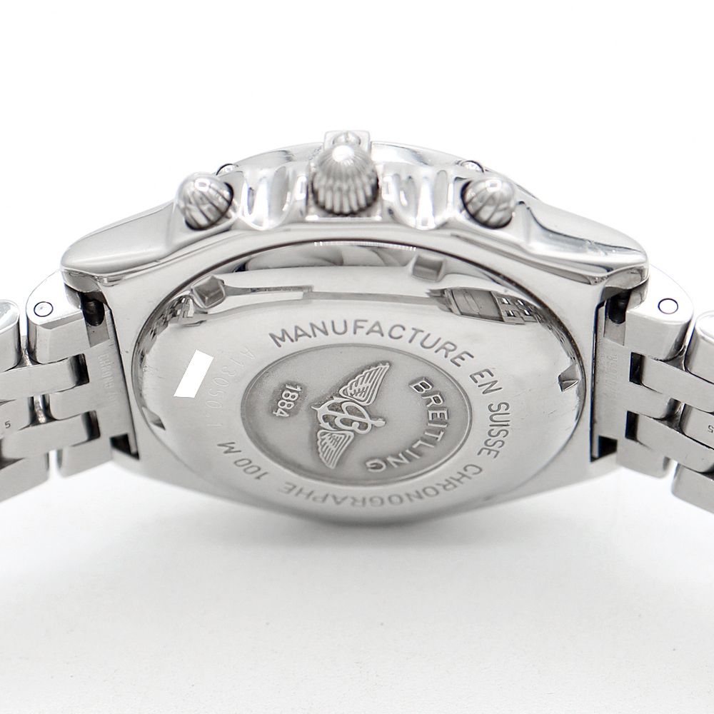 BREITLING ブライトリング クロノマット A13050 クロノグラフ 100m防水 デイト シルバー SS ステンレス メンズ 自動巻き【6ヶ月保証】【腕時計】【中古】 BREITLING ブライトリング クロノマット A13050 クロノグラフ 100m防水