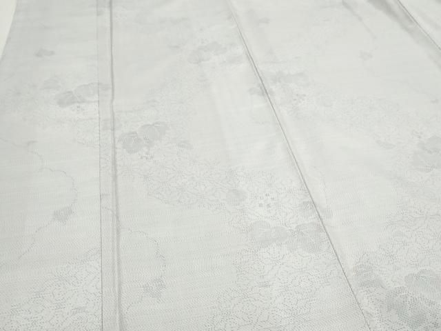 平和屋着物○本場大島紬 白大島 吉祥蔦の葉文 やまと誂製 正絹 逸品 未  