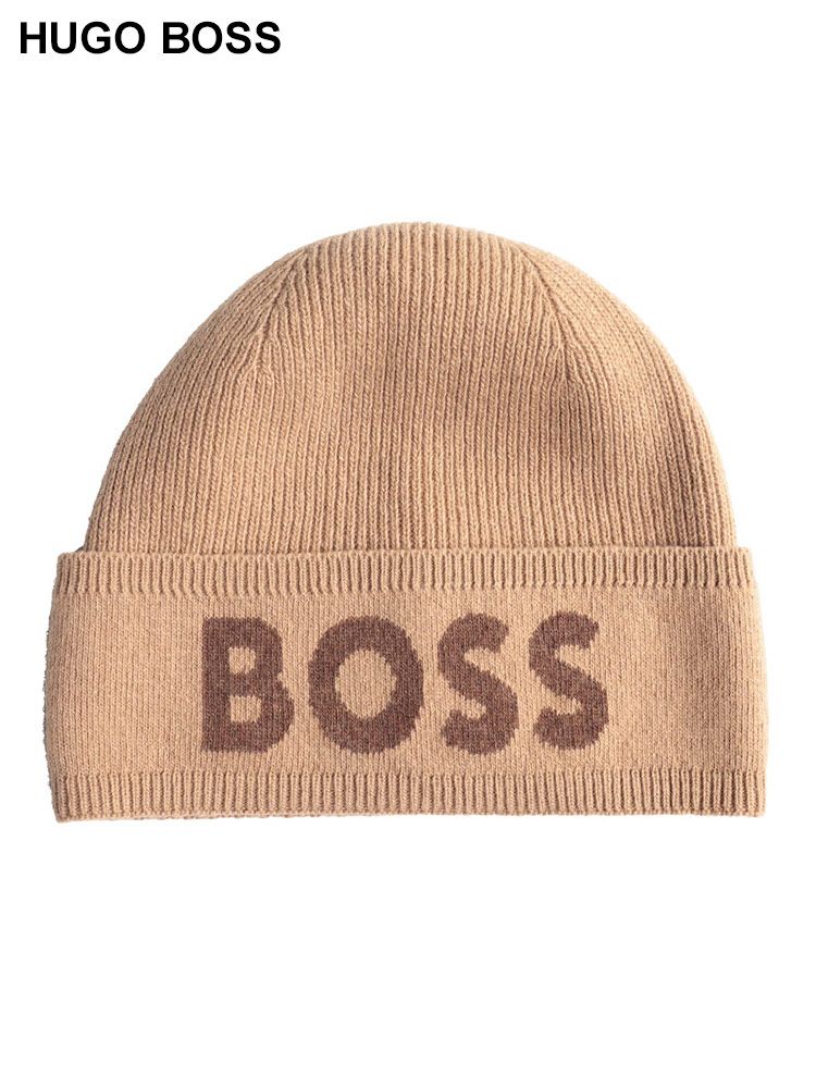 HUGO BOSS (ヒューゴボス) ロゴ ニットキャップ HB50524348 メンズ (ベージュ)