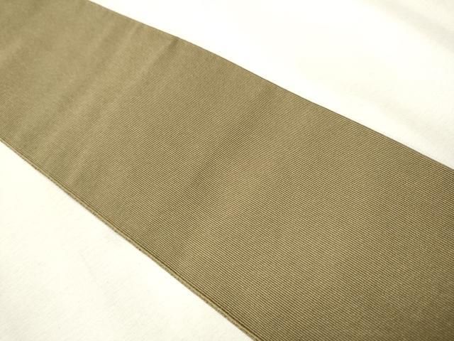 平和屋着物○男性 爪掻き本綴れ 角帯 作家物 媚茶色 共箱付き 正絹