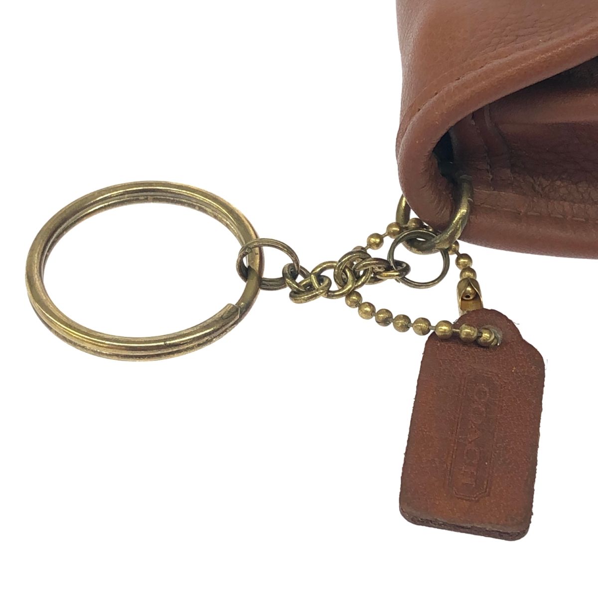 COACH オールドコーチ バッグモチーフ キーリング付コインケース 