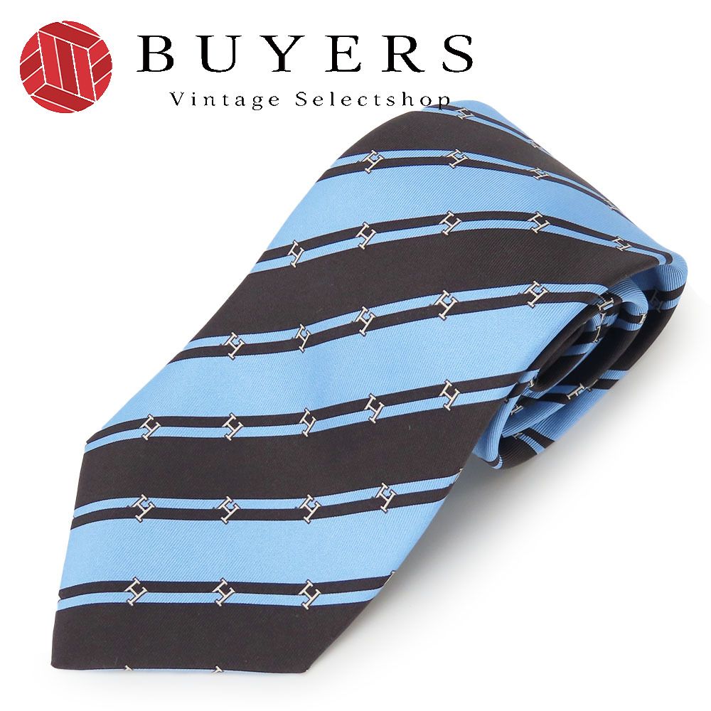 BERLUTI ブルー ネクタイ Berluti (ベルルッティ) カリグラフィ