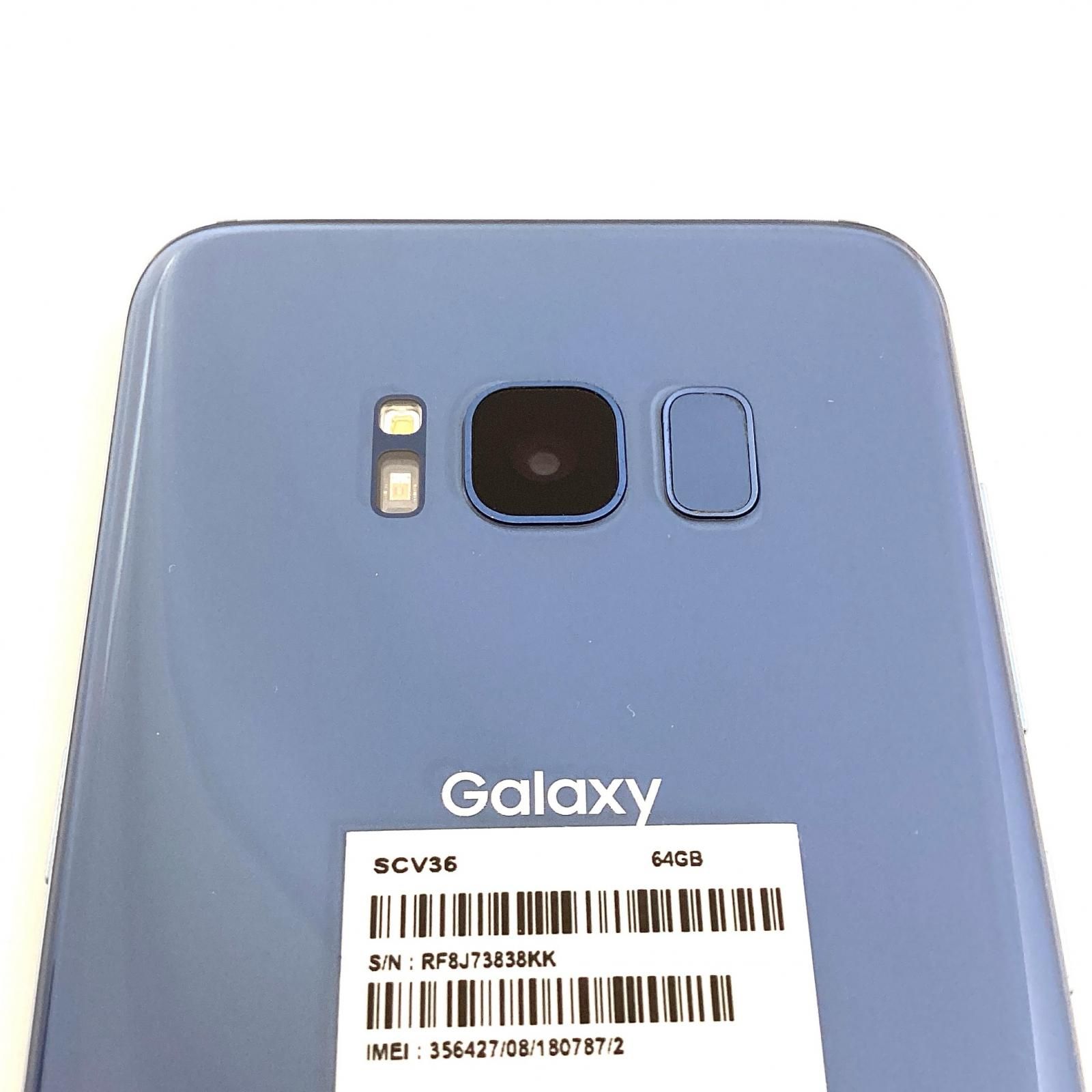 最速発送】SAMSUNG Galaxy S8 64GB コーラル ブルー au SCV36 白