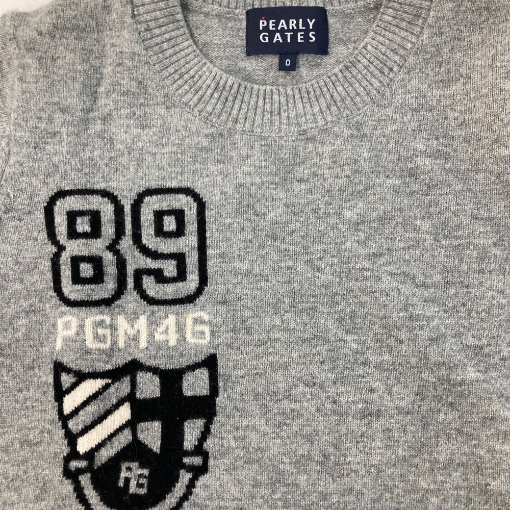 パーリーゲイツ カシミヤ 100% ニット セーター ロゴ 1サイズ 89