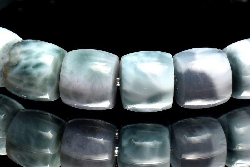 １点物 人気アイテム パープルラリマー 6-6.5x7mm チューブ ブレスレット パワーストーン 天然石 _MB259