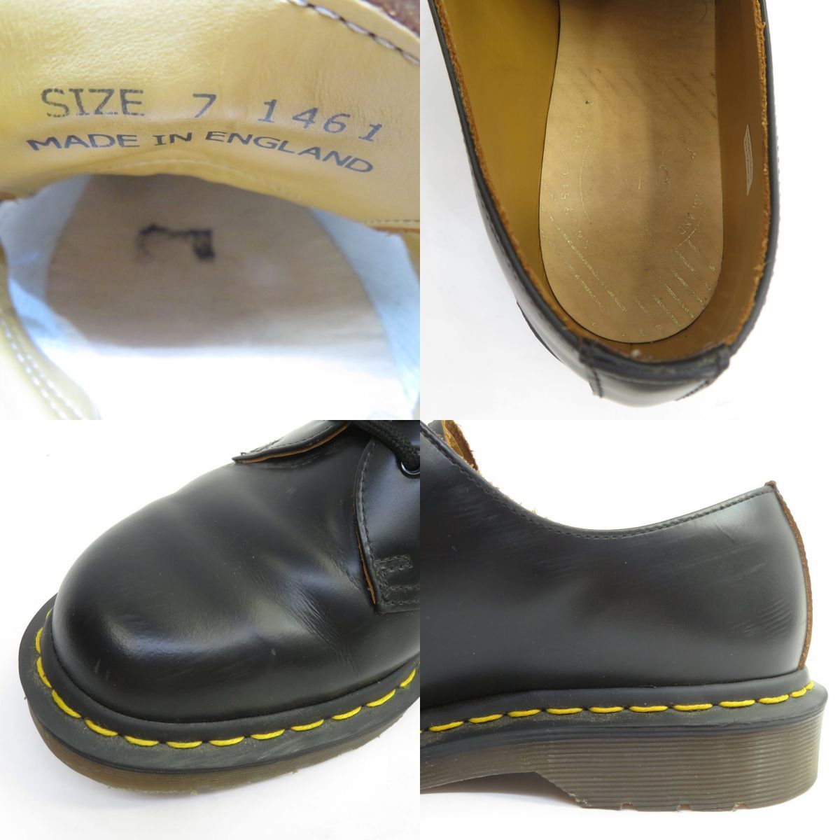 【極美品】Dr.Martensドクターマーチン3ホール 革靴26cm UK7.0 Dr. Martens ドクターマーチン 3 ホール シューズ 1461 UK7 26cm