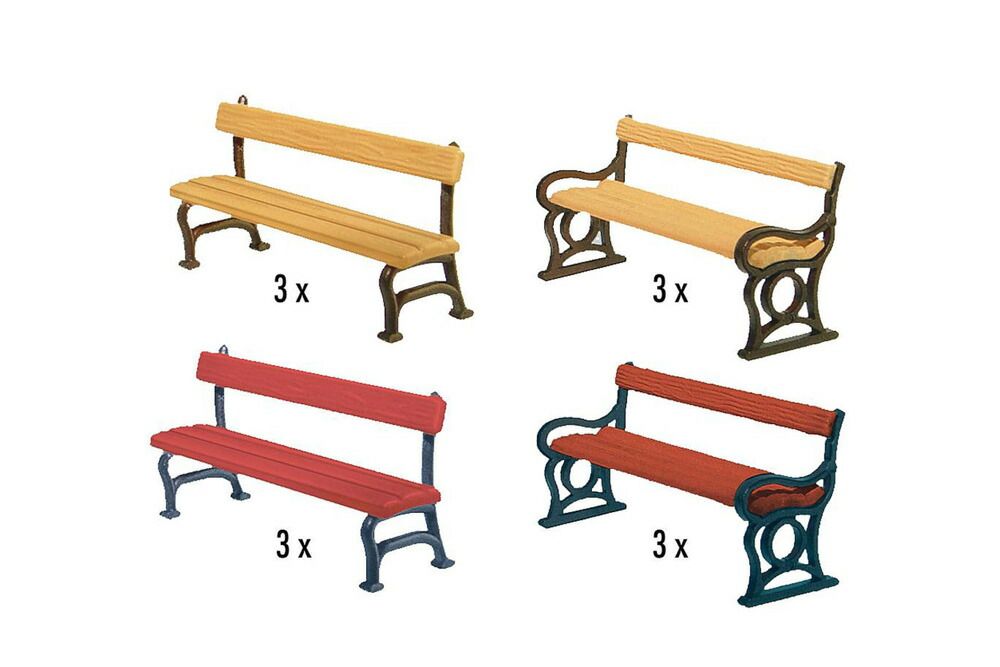 12 Park Benches 【トミーテック・180443】 「鉄道模型 HOゲージ