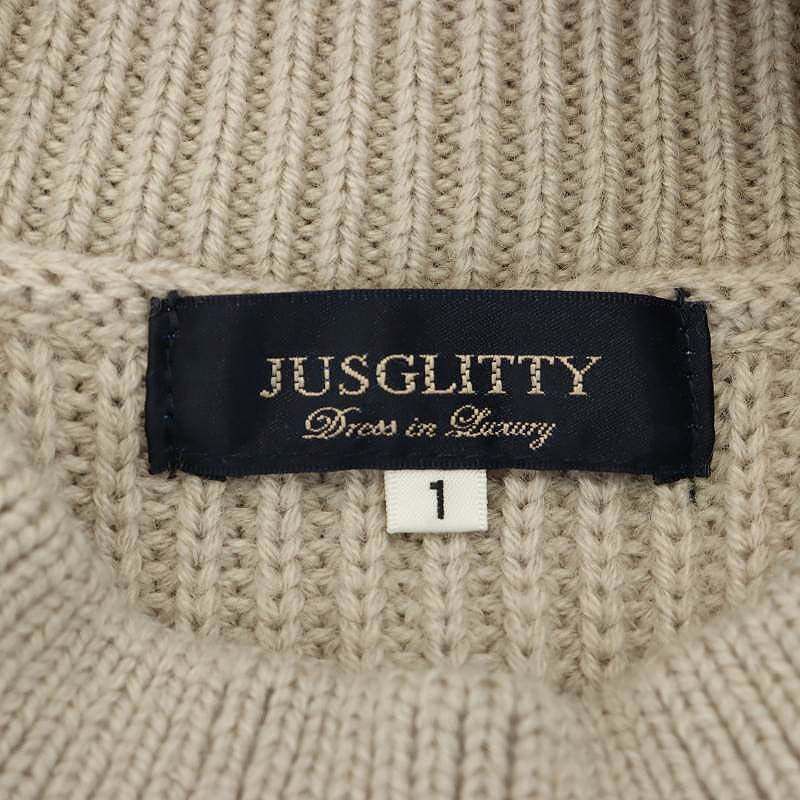 ジャスグリッティー JUSGLITTY シャツレイヤードニットワンピース