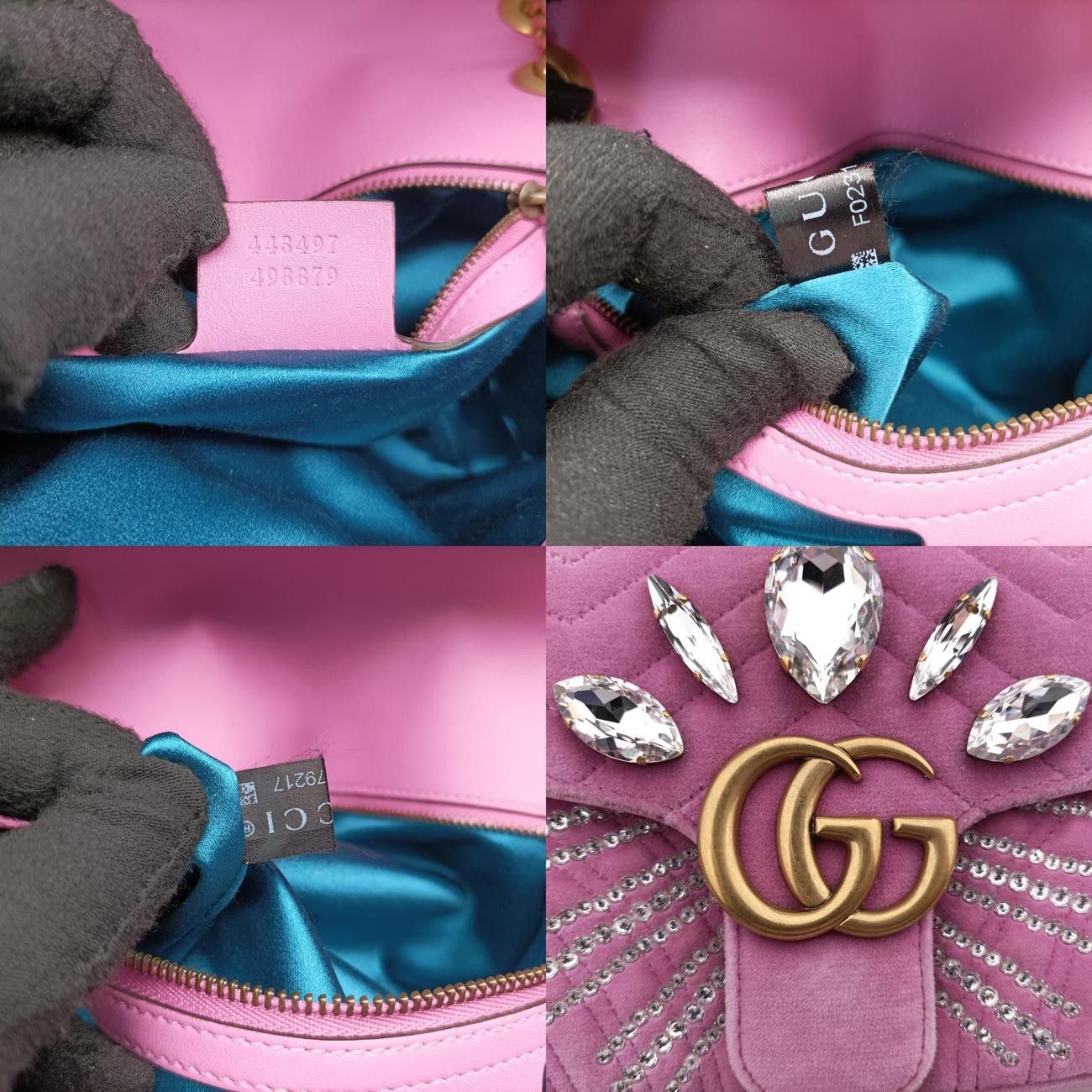 グッチGucciGGマーモントピンクベロア443497F023179217