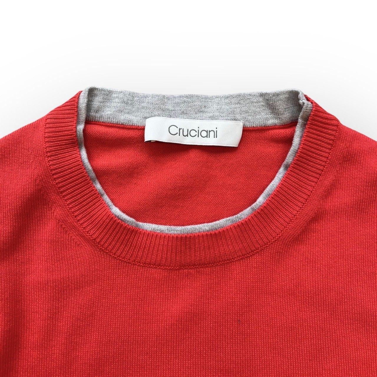 Cruciani クルーネックレイヤードニット サイズ　44 Cruciani クルーネックレイヤードニット サイズ44