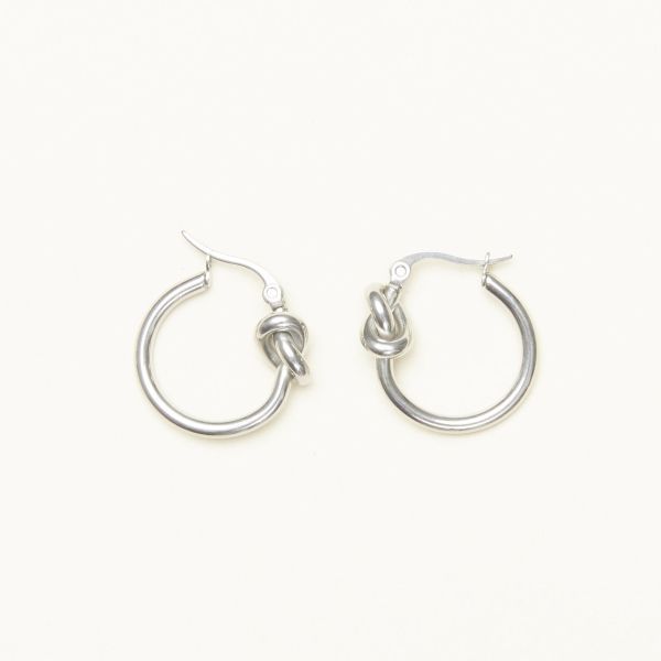 【SHAPES STUDIO】French Knot Hoop Earrings ピアス / Gold French Hoop Earrings (2 styles) – Shapes Studio