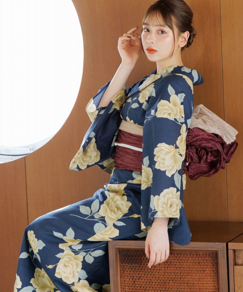 洋花の薔薇重ね　浴衣　Dita ディータ　5点セット　新品未使用 洋花の薔薇重ね】 Dita official 2025 浴衣 5点セット