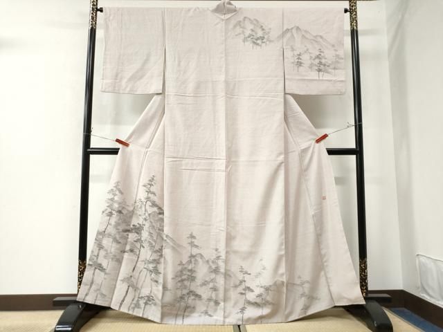 新品 湘南友禅内田芳光落款 正絹着物 ゆったりサイズ“彩を手に蔦”訪問着R+13 新品 湘南友禅内田芳光落款 正絹着物 ゆったりサイズ“彩を手に蔦”訪問