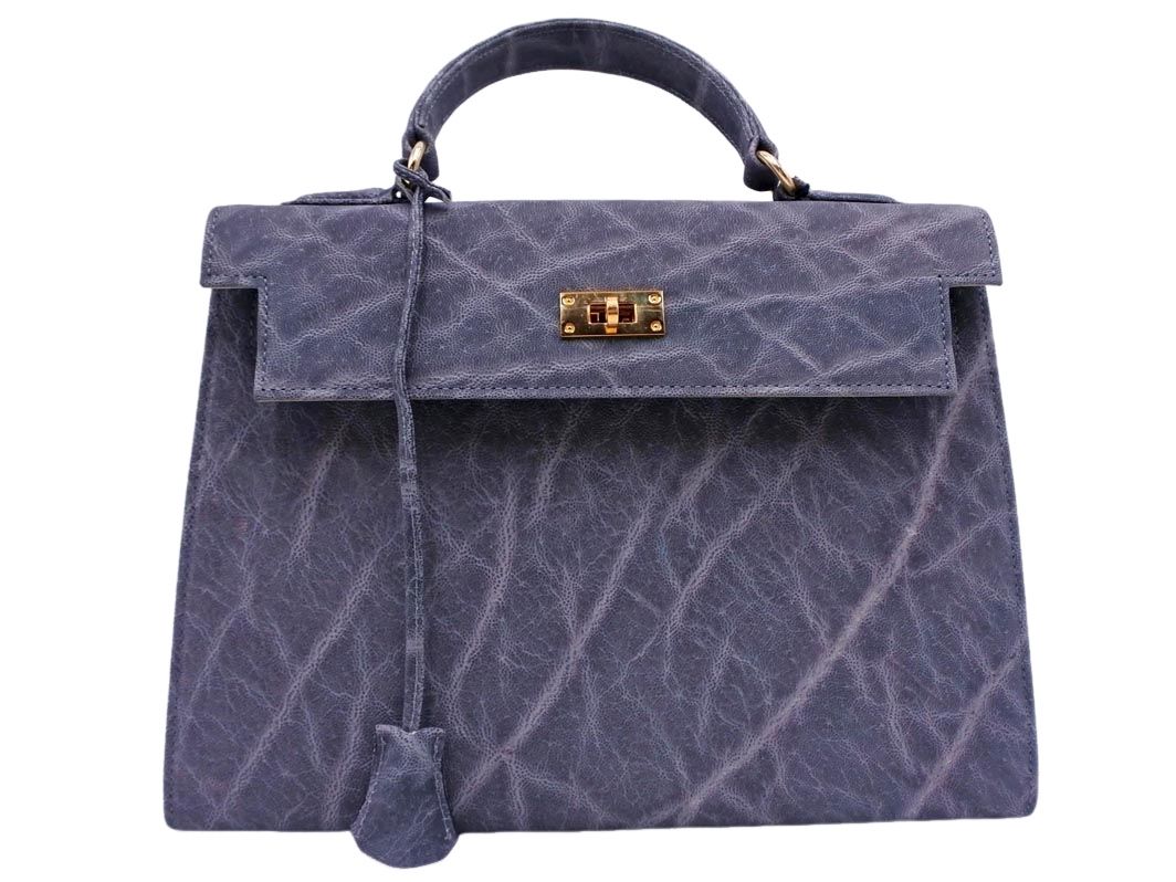 エレファント 象革 フォーマル ハンドバッグ エキゾチック 南京錠 グレー系 ANNE KLEIN 2WAYバッグ 象革 ゾウ革 エレファント フォーマル