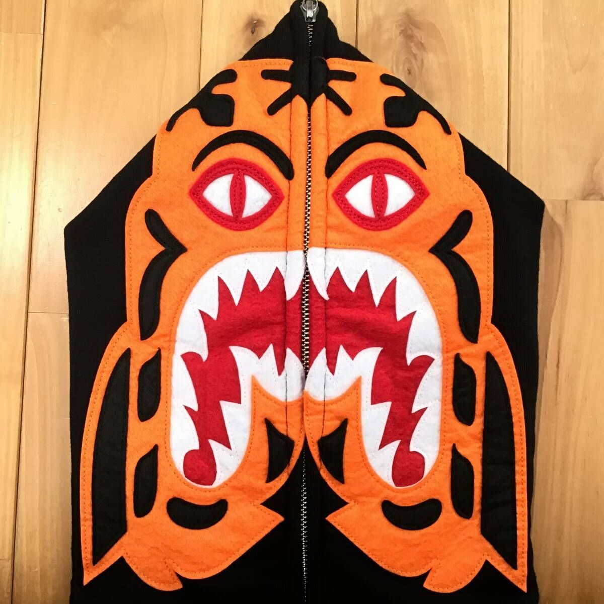 タイガー パーカー Sサイズ Black a bathing ape BAPE Tiger full zip
