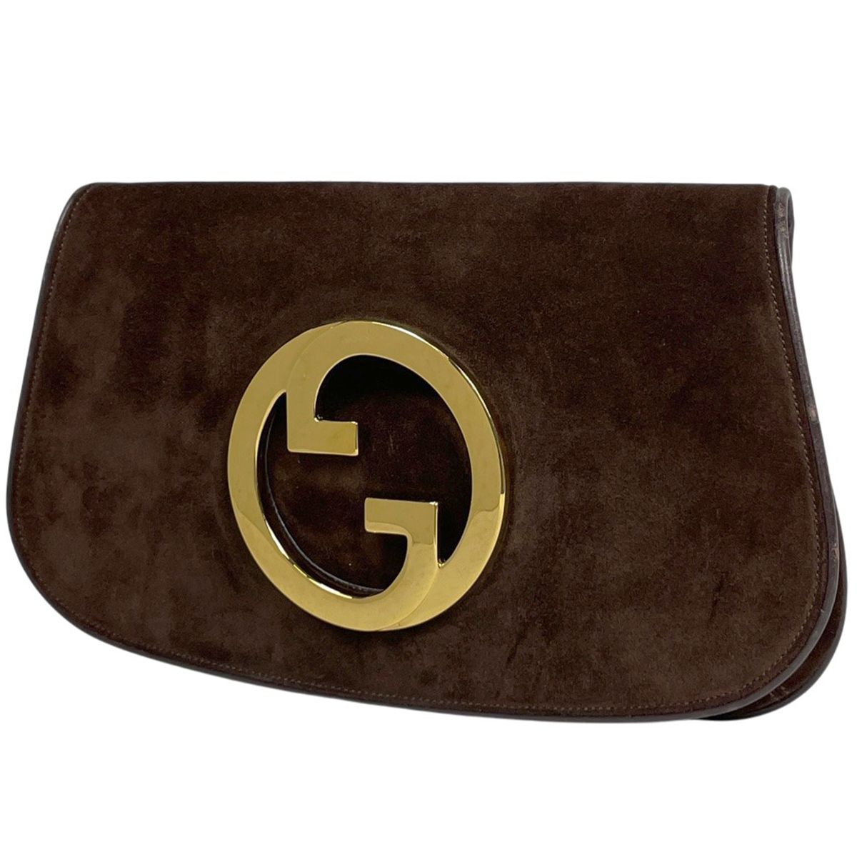 グッチ GUCCI インターロッキングG クラッチバッグ ロゴ オールドグッチ クラッチバッグ スエード ブラウン レディース