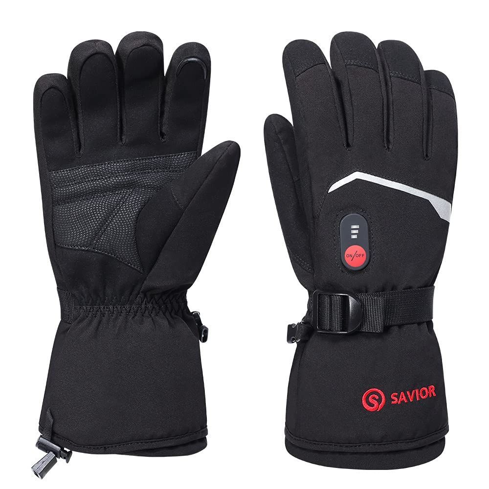 【新着商品】SAVIOR HEAT 電熱グローブ バイク用 - 冬の防水防寒、充電式USB給電、ヒーター手袋 メンズ・レディース対応 (66Bくろいろ M)