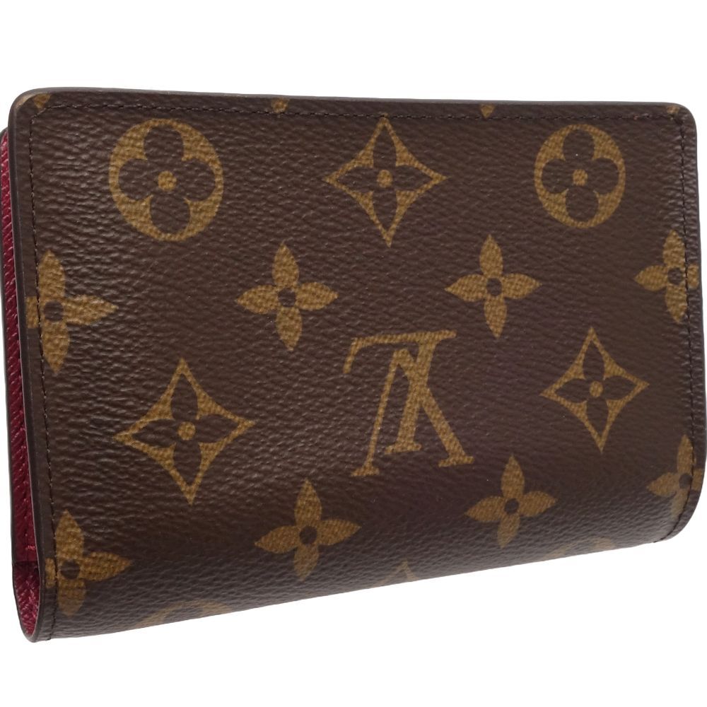 LOUIS VUITTON ルイヴィトン モノグラム 二つ折り財布 ポルトフォイユ ジュリエット M69433 ブラウン  フューシャピンク/180457【中古】