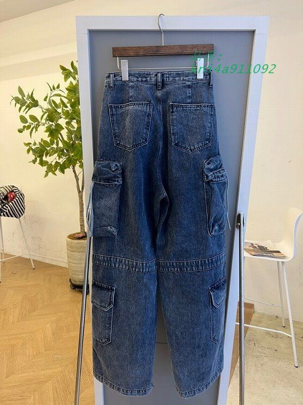 カーゴデニムパンツ韓国ファッ kni4a911092