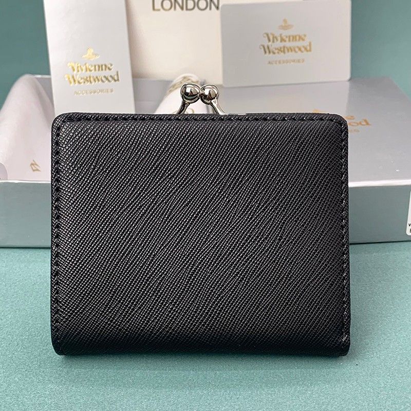 新品】ヴィヴィアンウエストウッド がま口 二つ折り財布 ブラック  