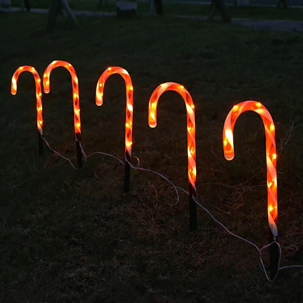 9 Baquler Amazon.com: US 10ピースセット キャンディースティック LED クリスマス Pcs and Candles Cane Candy LED Christmas クリスマス