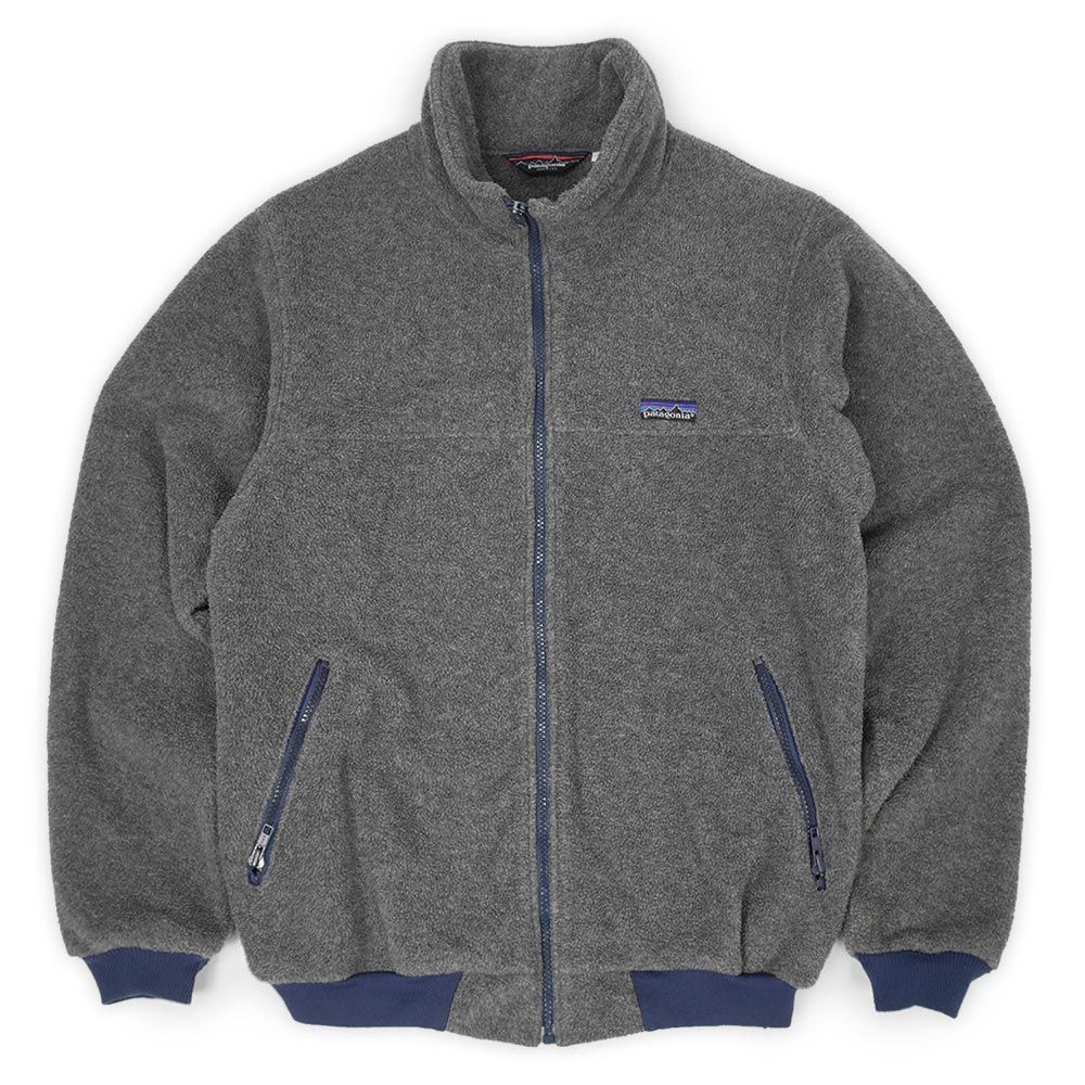 パタゴニア PATAGONIA 80s 80年代 フリースジャケット MADE IN USA アメリカ製 三角タグ 旧タグ アウトドア ヴィンテージ 厚手 古着 メンズ コート ジャケット チャコールグレー 灰色 L【中古】