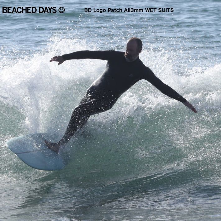 ウェットスーツ フルスーツ BEACHED DAYS ビーチドデイズ BD Logo Patch All 3mm WET SUITS ロゴパッチ 3mm スキンフルスーツ サーフィン サーフボード ロングボード マリンスポーツ