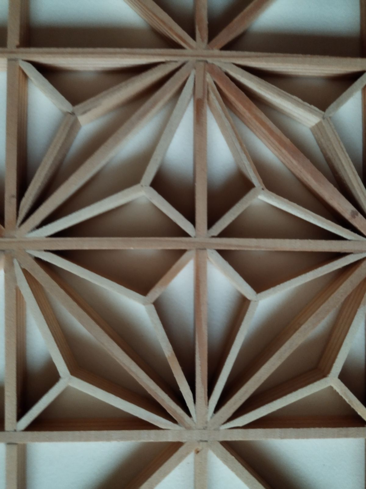 196❣️特価！値段交渉OK❣️ 麻の葉組子　5枚一組　木製額縁 196 麻の葉組子5枚一組木製額縁