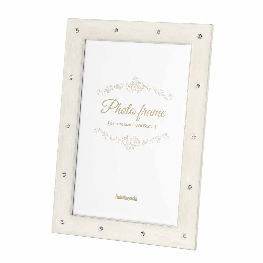 ナカバヤシ 合金フレーム フォトフレーム シンプル KG ホワイト F-TA-108-KG-W （1点）
