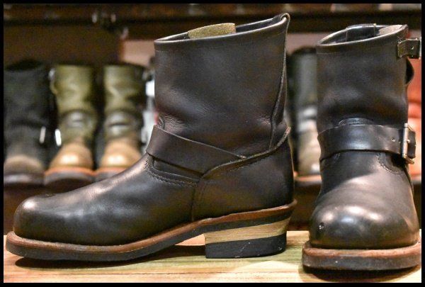 Red Wing エンジニアブーツ ブラック 7D 06年レッドウィング2973ショートエンジニアホーウィン クロム
