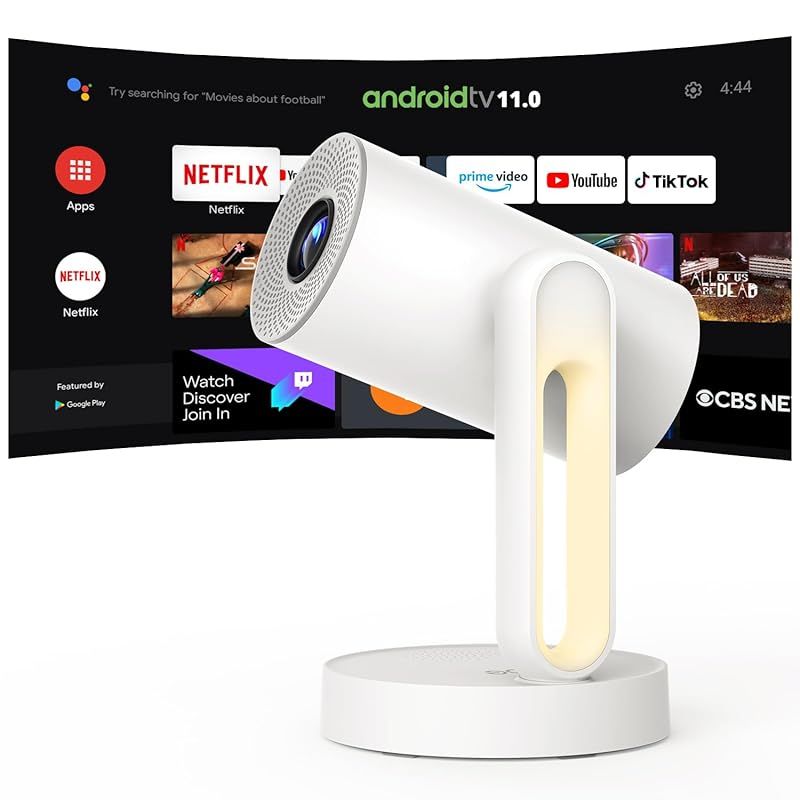 Netflix公式ライセンス 自動台形補正 ETOE プロジェクター Android TV 11.0 搭載 1080p対応 300ANSI 140°回転 天井投影|電動フォーカス|5G WiFi|Bluetooth 5.1|HiFiスピーカー内 0