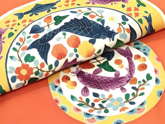 平和屋着物○本加賀友禅作家 水野博 塩瀬 九寸名古屋帯 魚花唐草